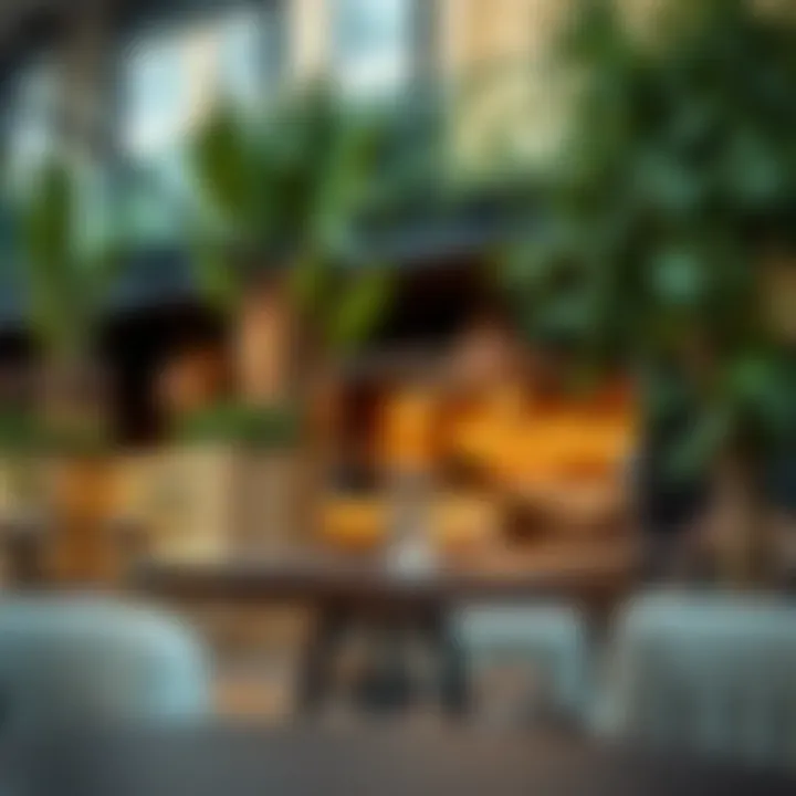 Trendy cafe in Dubai, representing amenities available to renters