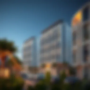 Modern Apartment Buildings in Al Quoz Modern apartment buildings in Al Quoz