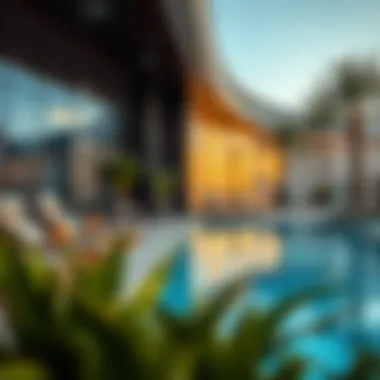 Amenities in Dubai South Studio Rentals Amenities available in a Dubai South studio rental, such as a pool and gym