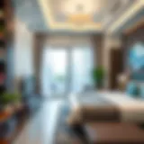 A modern studio apartment interior showcasing contemporary design