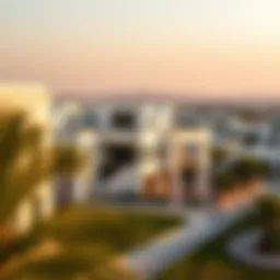 Panoramic view showcasing the modern architecture of Nad Al Hamar