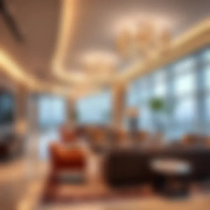 Interior Design Elements of Nakheel Tower Interior design elements of Nakheel Tower emphasizing luxury and modernity