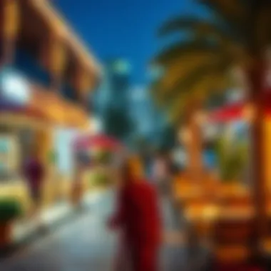 Vibrant Lifestyle Scene Vibrant lifestyle scene at نخلة الجميرا with restaurants and leisure activities