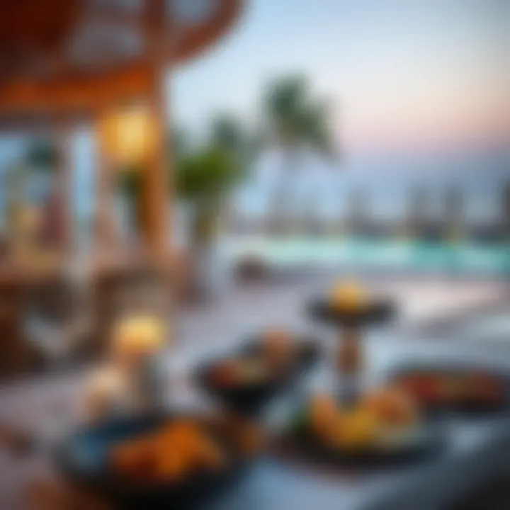 Elegant dining setup showcasing culinary delights