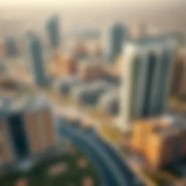UAE Real Estate Developments Aerial view of UAE real estate developments
