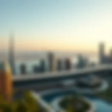 Breathtaking Dubai Skyline from Omniyat Dorchester Panoramic view of Dubai skyline from the property