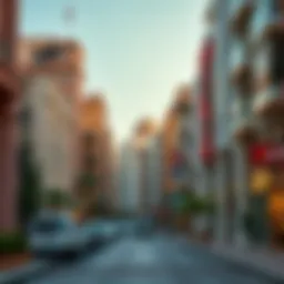 Vibrant view of Ood Al-Tawbah Street showcasing architectural styles