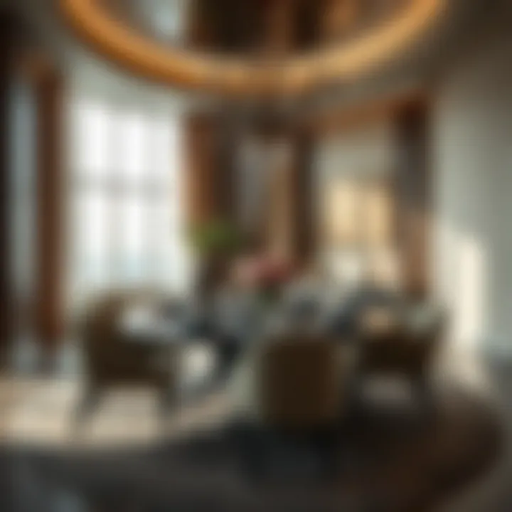 Elegant Dining Area in a Dubai Penthouse Elegant dining area in a Dubai penthouse