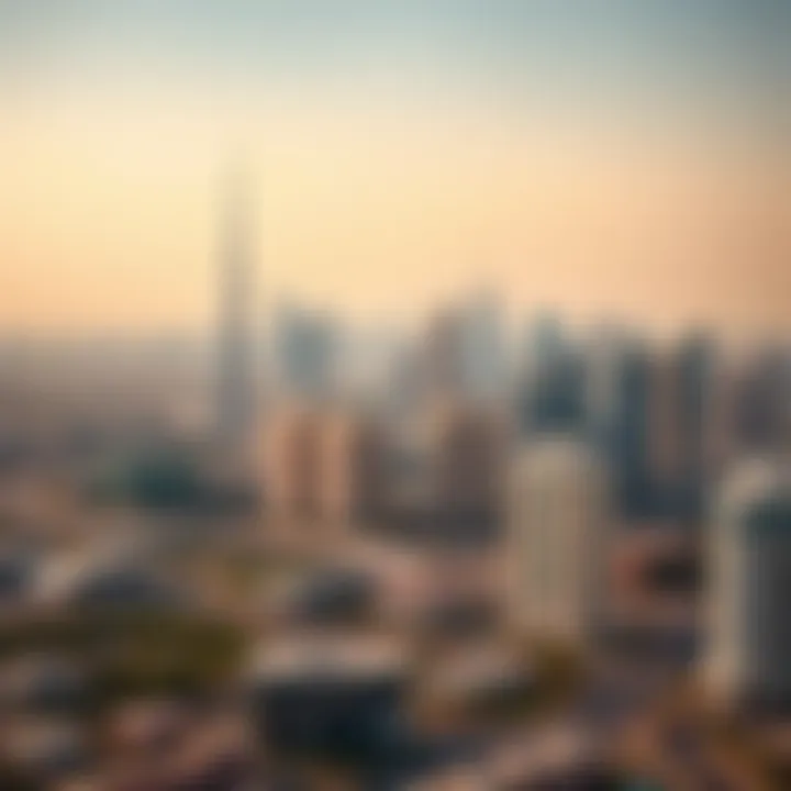 Dubai Skyline Overview Overview of Dubai skyline featuring popular rental neighborhoods