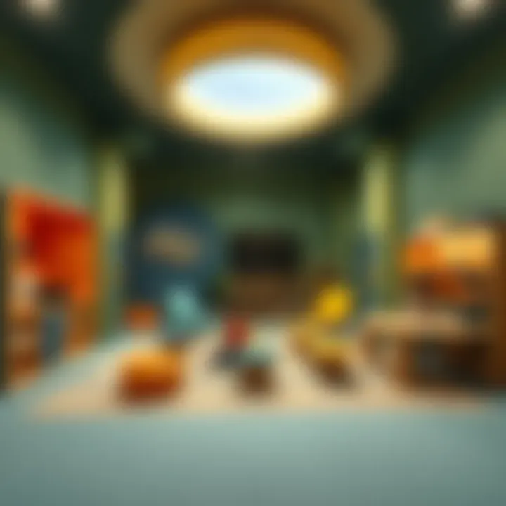 Interactive play area promoting collaboration and creativity