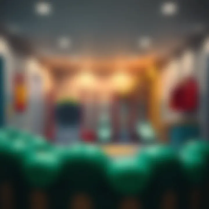 Safe and secure play room equipped with child-friendly features