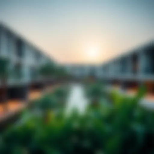 A panoramic view of a premium school in Dubai showcasing modern architecture and green spaces