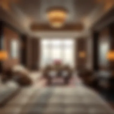 Luxurious Suite Interior at Raffles Hotel Luxurious suite interior at Raffles Hotel, highlighting opulent design