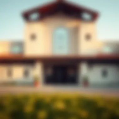 Architectural Elegance of Dubai Stables An elegant stable design that exemplifies the architectural style of ranches in Dubai