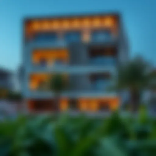 Modern apartment exterior in Rashidiya