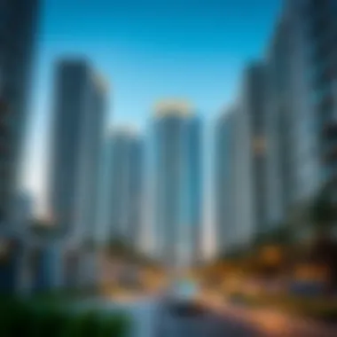 Modern apartment buildings illustrating Dubai's residential market