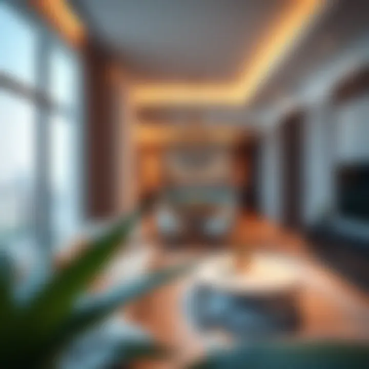 Stylish studio apartment interior in Al Nahda