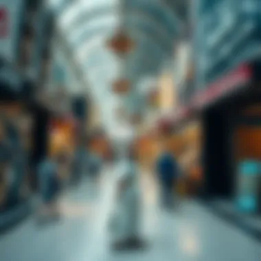 Diverse Shopping Experiences in Dubai A bustling marketplace within a Dubai mall showcasing diverse shopping experiences