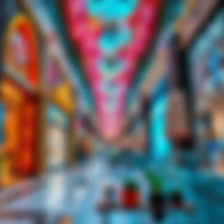 Cultural Influences in Mall Ambiance Vibrant cultural decorations enhancing the shopping ambiance in a Dubai mall