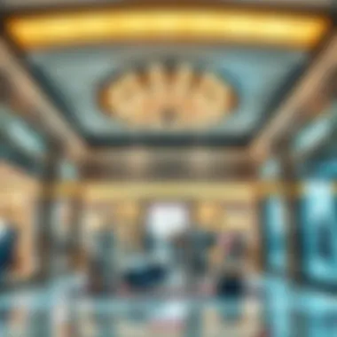 High-End Fashion in Dubai's Malls An elegant display of high-end fashion brands in a Dubai shopping center