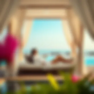 Intimate Moments in a Luxury Cabana Private cabana by a luxury pool