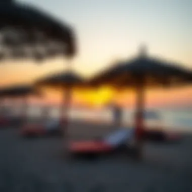 Serene Sunset at Dubai's Beaches Sunset view over Dubai's pristine beaches