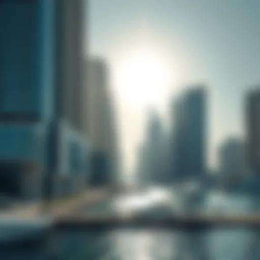 Luxurious view of Dubai Marina waterfront