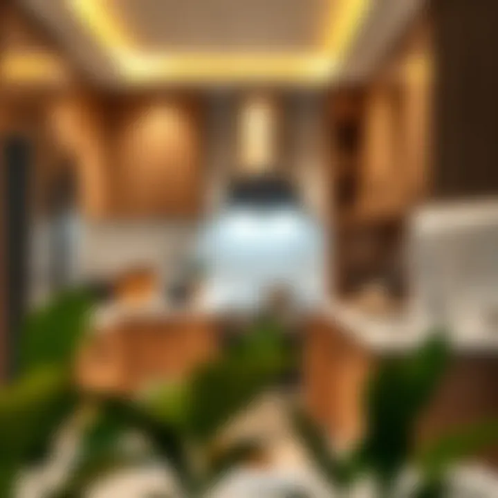 Fully-Equipped Kitchen in Al Khail Gate Well-equipped kitchen in Al Khail Gate apartments