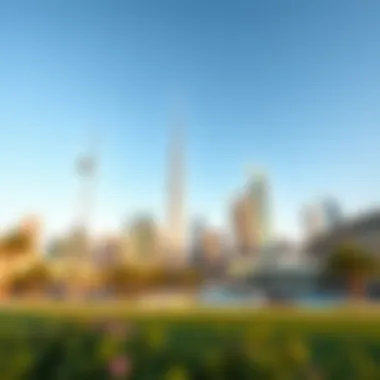 Dubai Skyline and Royal Regency Suites Location Prime location showcasing Dubai skyline