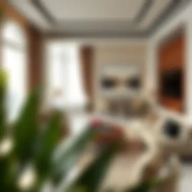 Chic apartment interior showcasing sophisticated furnishings and decor