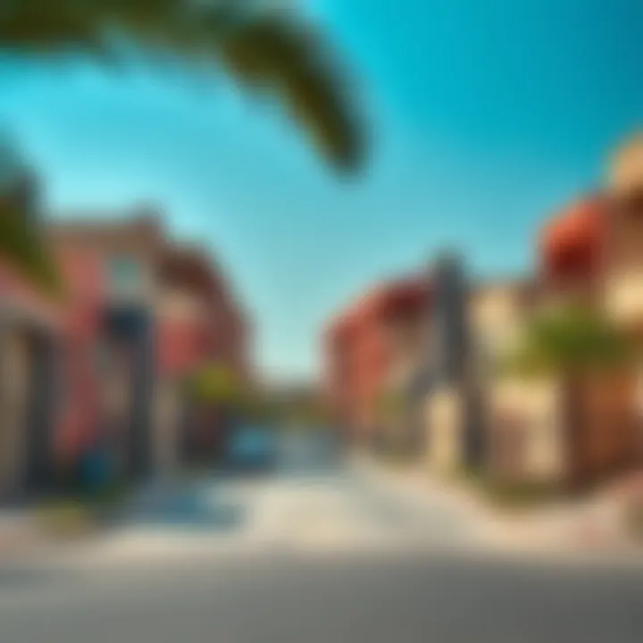 Vibrant neighborhood surrounding Shorooq Dubai