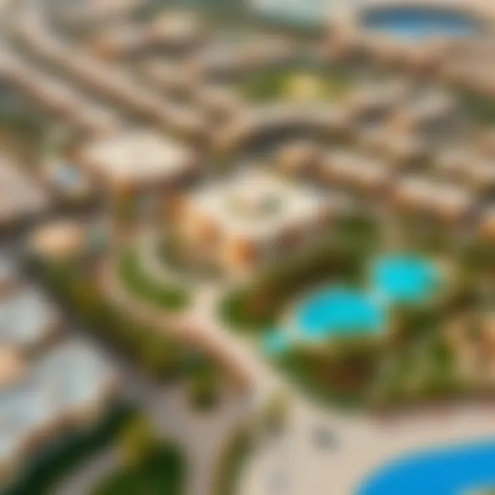 Aerial view of Sobha Heartland location in Dubai