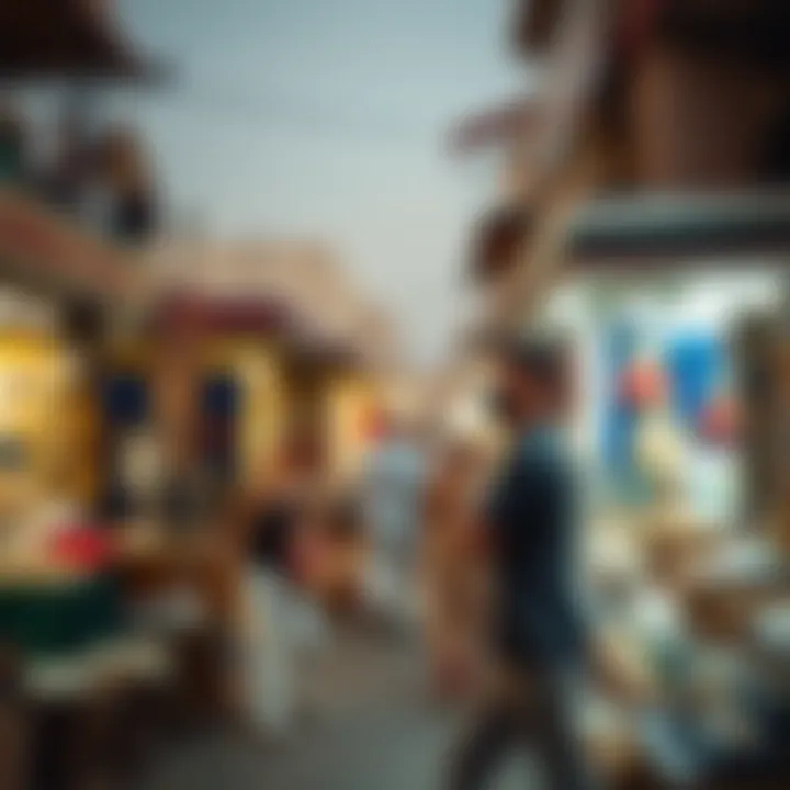 Bustling atmosphere of local commerce