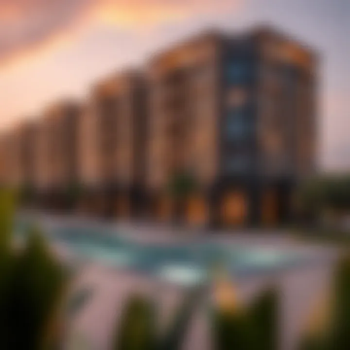 Luxurious residential buildings in South Heights with vibrant surroundings
