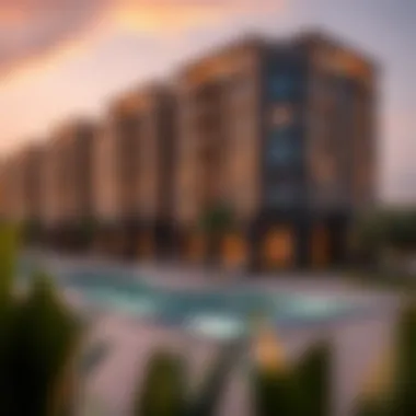 Luxury Living in Al Wasl's South Heights Luxurious residential buildings in South Heights with vibrant surroundings