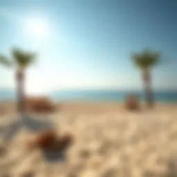 Stunning view of a UAE beach during spring