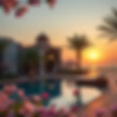 Spring Luxury: A Resort Retreat Luxurious resort in the UAE showcasing spring ambiance