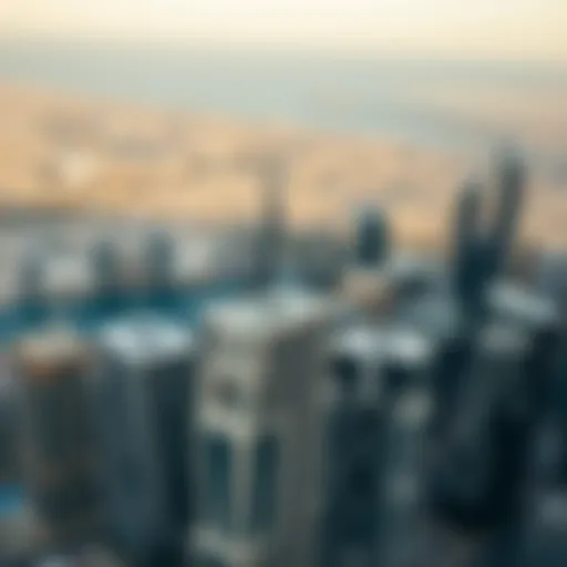 Aerial view of Dubai showcasing the skyline and prominent real estate developments