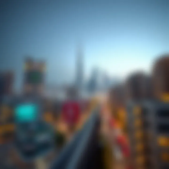 Bur Dubai Skyline from a Unique Angle Stunning view of Bur Dubai skyline