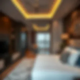 Luxurious studio apartment interior in Dubai