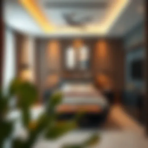 Modern studio room interior