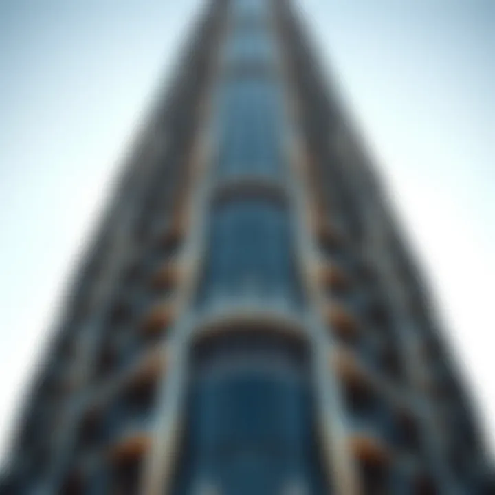 Detail of the Facade Design Close-up of the intricate facade design of Abdullah Al Shaiba Tower