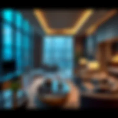 Interior rendering of luxurious living spaces in Aya Universe