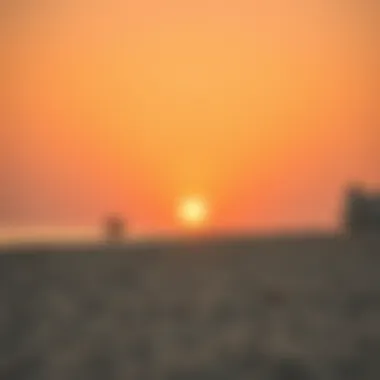 Sharjah Sunset Beach Stunning sunset over the beach in Sharjah