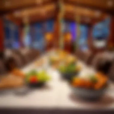 Diverse dining options on a dhow cruise table setting