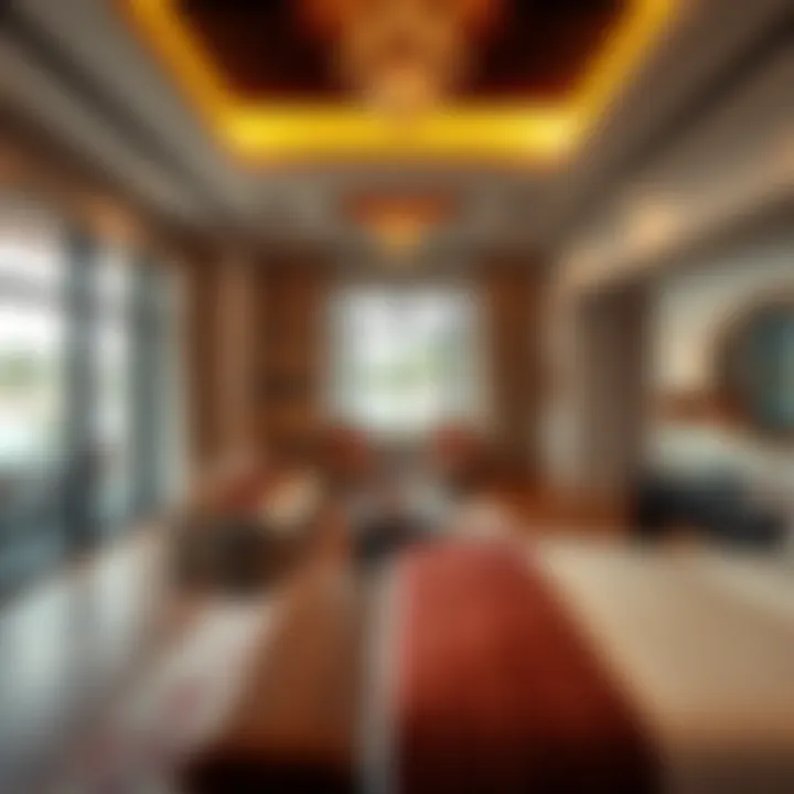Spacious resort room with stunning interior design