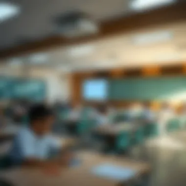 Innovative Classroom Spaces in Dubai Schools Classroom environment with engaged students and advanced learning tools