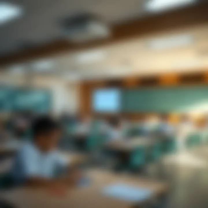 Innovative Classroom Spaces in Dubai Schools Classroom environment with engaged students and advanced learning tools