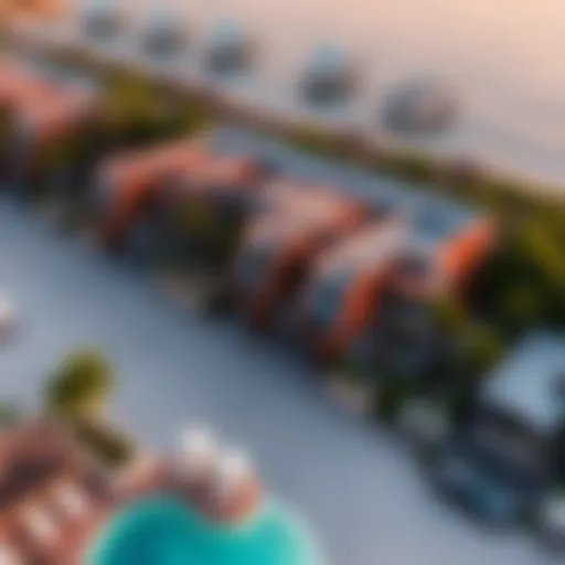 Aerial view of The Cove II highlighting its modern architecture