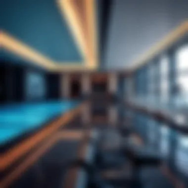 Amenities of the Damac XL Tower including pool and fitness center